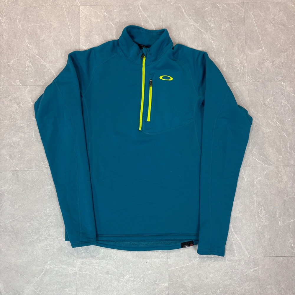 Oakley Polartec Power Stretch 1/4 Zip Fleece Pullover Teal Blue Womens